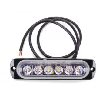 6 LED-es stroboszkóp, sárga - E jeles - 12-24V W13891-1