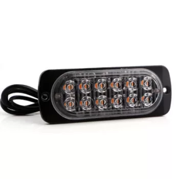 12LED-es stroboszkóp - fehér - E jel - 12-24V - 18066