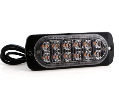 12LED-es stroboszkóp - fehér - E jel - 12-24V - 18066