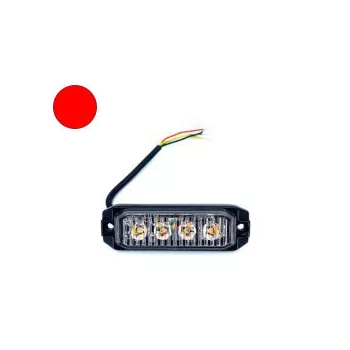 4LED-es stroboszkóp - piros - E jel - 12-24V