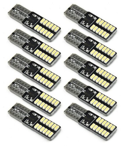 SMD-T10-24SMD CANBUS LED izzó - 10db-os - fehér - 12V