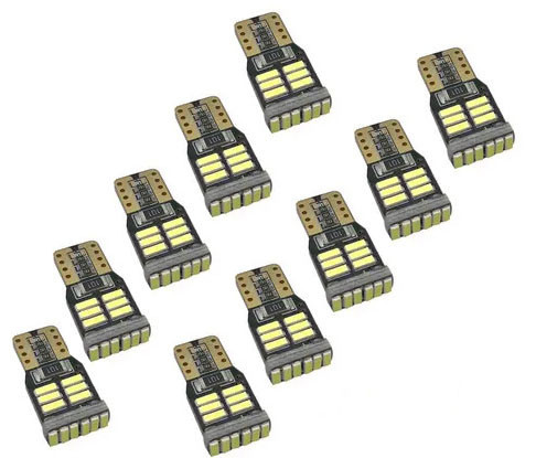 SMD-T10-18SMD helyzetjelző - fehér - 12V - 10db