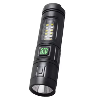 LED zseblámpa - USB-ről tölthető - 7 funkciós 