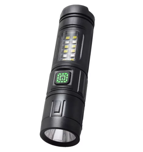 LED zseblámpa - USB-ről tölthető - 7 funkciós 