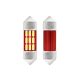 SMD-XM0029-1 9SMD Szofita Led Canbus hűtőbordás izzó - 12V - polaritás nélkül - 36mm - párban