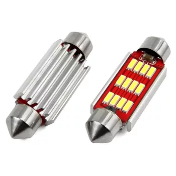  SMD-ROOF-10SMD-36 Sofita Canbus LED izzó - 36mm - 12V - hűtőbordás - párban