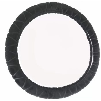 Plüss kormányvédő - fekete - 38 cm