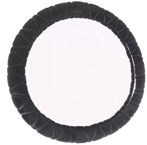 Plüss kormányvédő - fekete - 38 cm