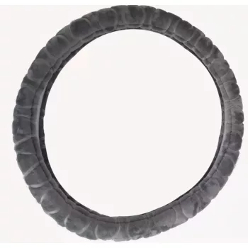 Plüss kormányvédő - 38 cm - szürke - KV-HL2185G