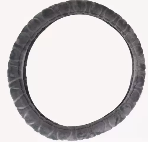 Plüss kormányvédő - 38 cm - szürke - KV-HL2185G