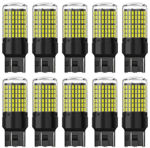 T20 W21/5W led izzó - fehér - 7443-144SMD - 12-48V CANBUS 10db-os - 22018