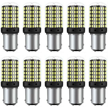   10db-os 21/5W LED izzó - 1157-144SMD - fehér - 12-80V - CANBUS