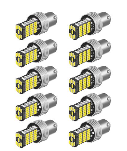 10db-os 21W LED izzó - 1156-4014-45SMD - fehér - 12/24V CANBUS - 22261