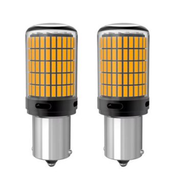   SMD-1156-144SMD 21W LED izzó - sárga - 12-48V CANBUS - párban