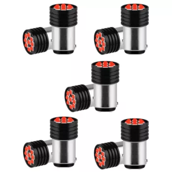 SMD-1157-9SMD 21/5W LED izzó - piros -STROBE- 12V - 10db