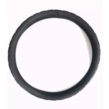 Műbőr kormányvédő - 36-38cm - fekete - KV-HB23825