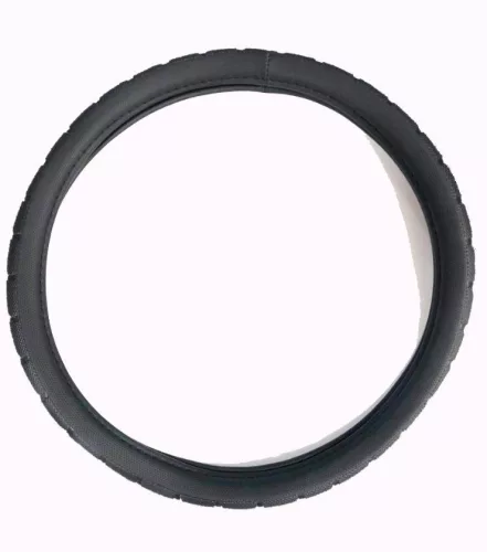 Műbőr kormányvédő - 36-38cm - fekete - KV-HB23825