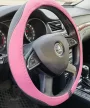 Univerzális műbőr kormányvédő - 38cm - pink - 2397P