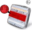 LED utánfutó hátsó lámpa szett 12/24V - 7 pólusú csatlakozóval, komplett világítás - E-jeles