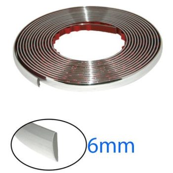   Dekorációs króm díszcsík 15m hosszú 6mm széles - KCS-A-6