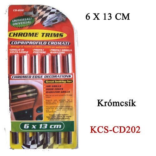 Krómcsík 6X13cm - KCS-CD202 - 6db