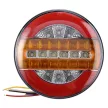 Hátsó kerek LED lámpa - 3 funkciós - 24V - 140mm - 1db