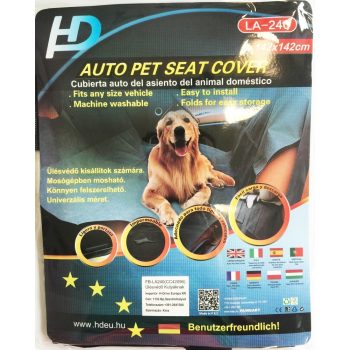 Hátsó ülésvédő huzat kutyáknak - fekete