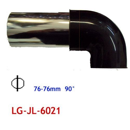 Alu könyök - fekete - 76mm - LG-JL-6031