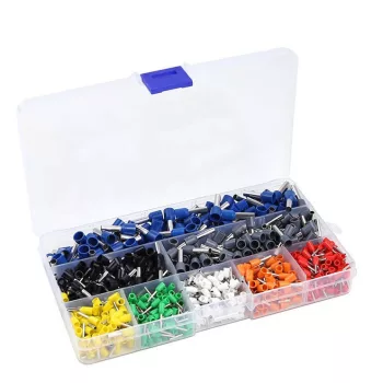   Szigetelt elektromos csatlakozó érvéghüvely készlet - 650db-os