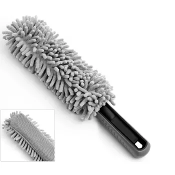   Mikroszálas felnitisztító, műszerfaltisztító kefe - 34 cm - szürke