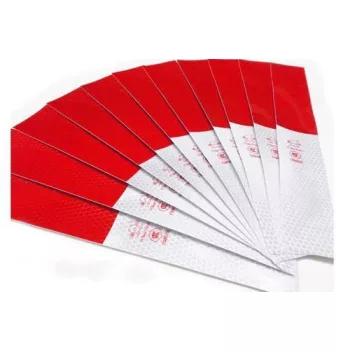 Fényvisszaverő csík piros-fehér - M-3C - 10db