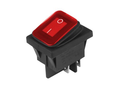 LED-es kapcsoló 30A piros - AE-CM86542