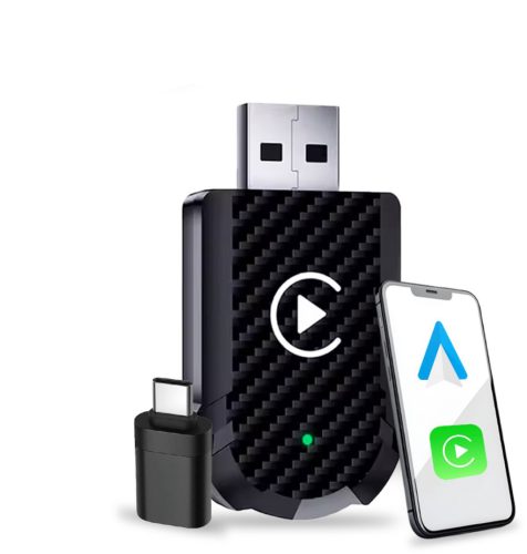 Vezeték nélküli Apple CarPlay és Android Auto adapter