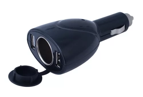 Szivargyújtó adapter - 12/24V - 2x USB (1000 mA)