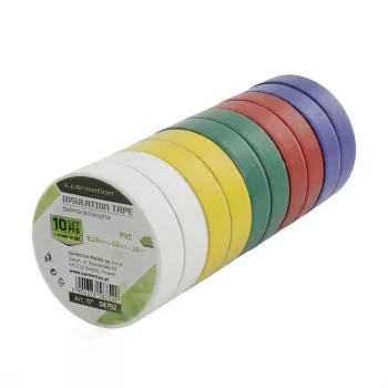 PVC szigetelőszalag - 0,13mmx15 mmx10 m - 5 szín - 10 db