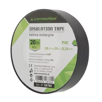 PVC szigetelőszalag - 0,15mmx19 mmx20m - fekete - 1 db