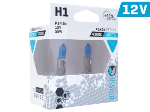 Vision Arctic White halógén izzó, H1, 12V, 55W, +90%, párban