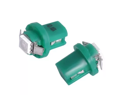 BAX B8.5d 12V zöld műszerfal LED izzó - párban