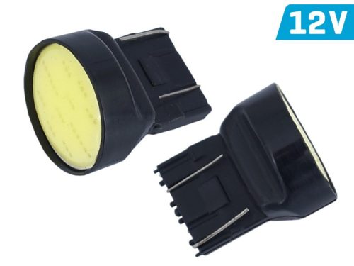 W21/5W(T20q) 12V COB LED Canbus izzó fehér színben - párban