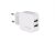 Hálózati töltő - 2 USB 2.4A - fehér
