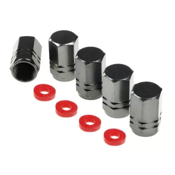 Hatszögletű alumínium szelepsapka - 5db-os