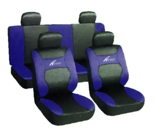 Univerzális 8 részes üléshuzat szett - fekete-kék