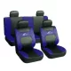 Univerzális 8 részes üléshuzat szett - fekete-kék