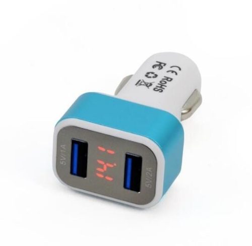 2-es USB töltő + digitális voltmérő - 71223