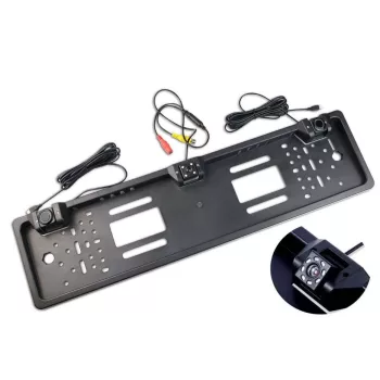   Rendszámtábla keretbe épített tolatókamera + 2db tolatószenzor - CA-BG482-2