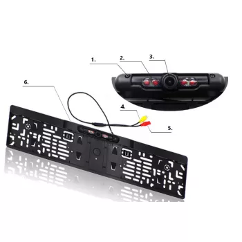   Rendszámtábla keretbe épített éjjellátó tolatókamera - CA-IR010