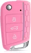 VW gumi autókulcs tok - pink -W14475P