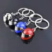 Motoros bukósisak kulcstartó fémből - piros - W16362-11R
