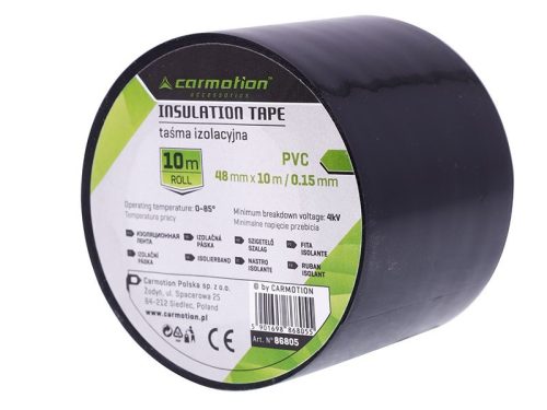 PVC szigetelőszalag - 0,15mm x 48mmx 10m - fekete - 1db