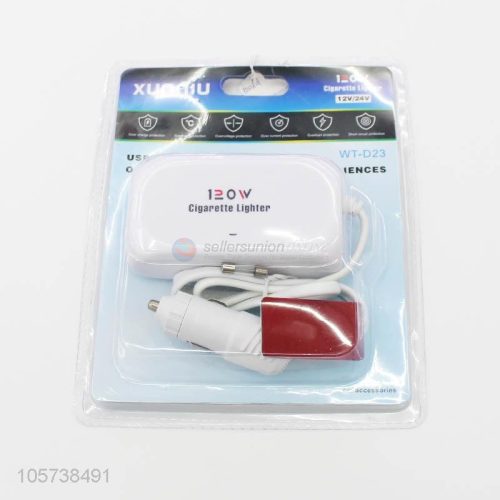 Szivargyújtó és USB elosztó - fehér - AE-D23